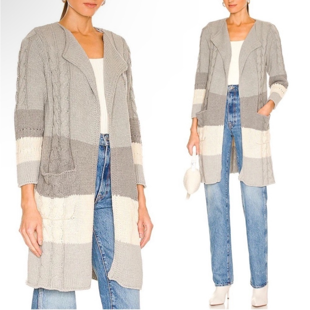 NWT‎ Chaser Cotton Blend Open
Front Duster Sweater with Pockets Sz Small $110